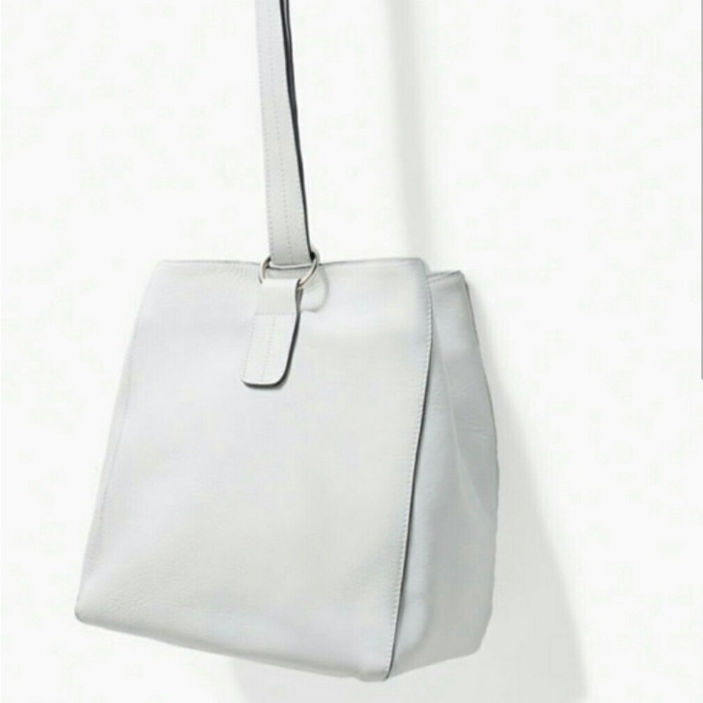 Zara leather bucket bag